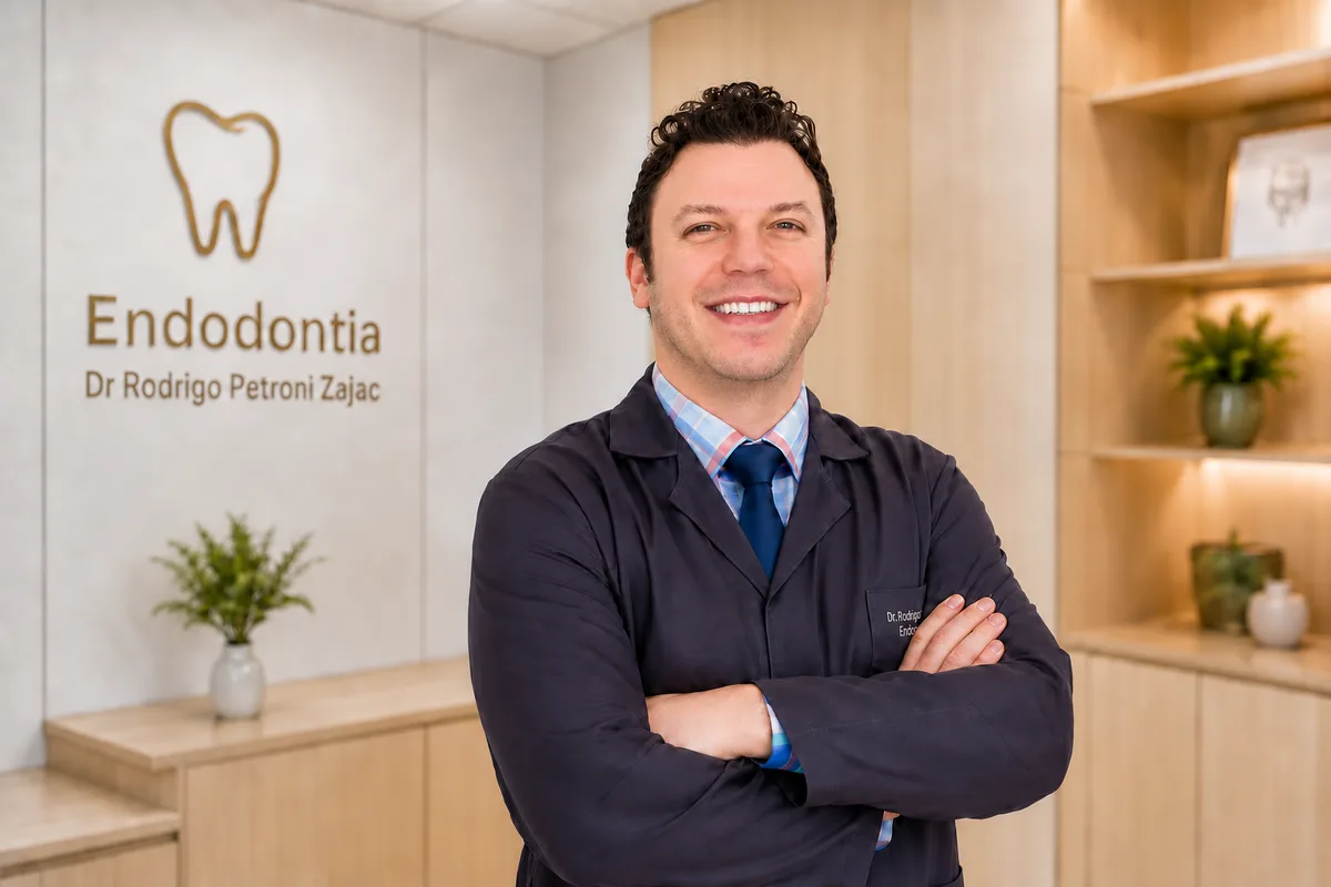 Retrato do Dr. Rodrigo Petroni Zajac no consultório
